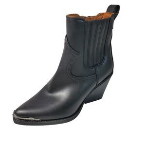 Zodiac Raylin Women's Western Boot 6.5M Black Pointed Silver Accent Toe